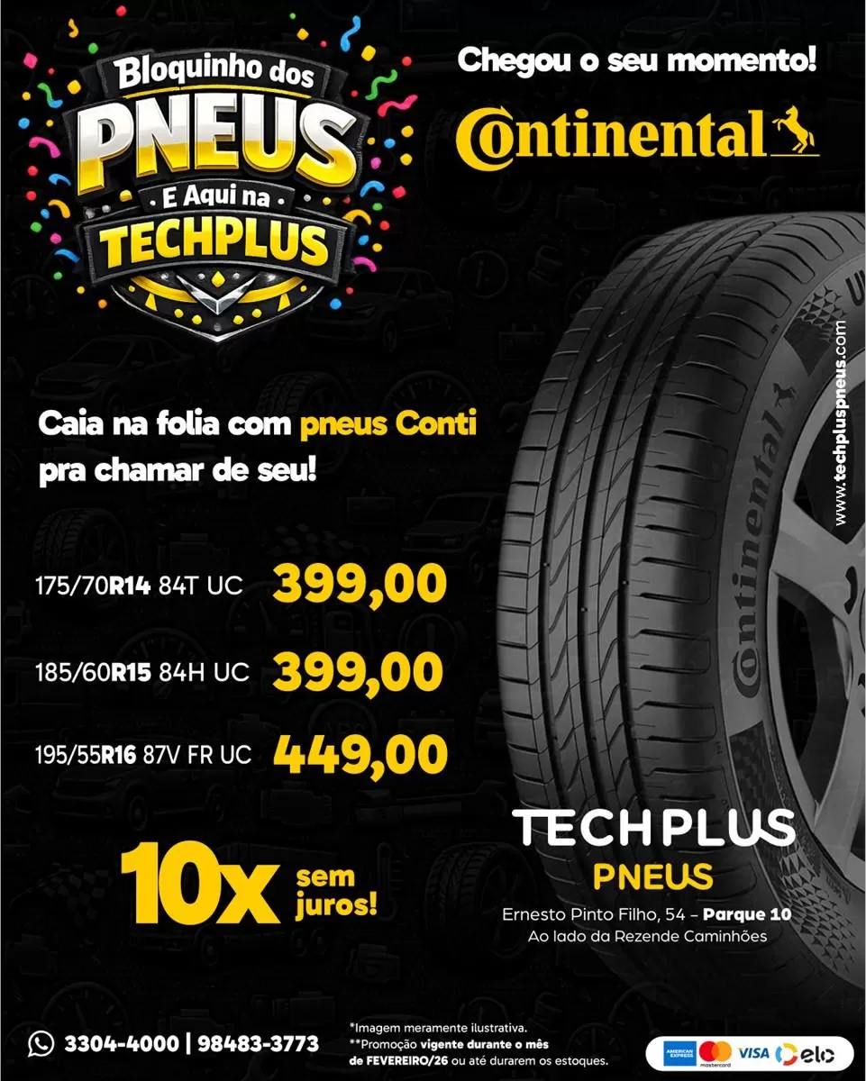 Banner Fevereiro 2026 TechPlus Pneus