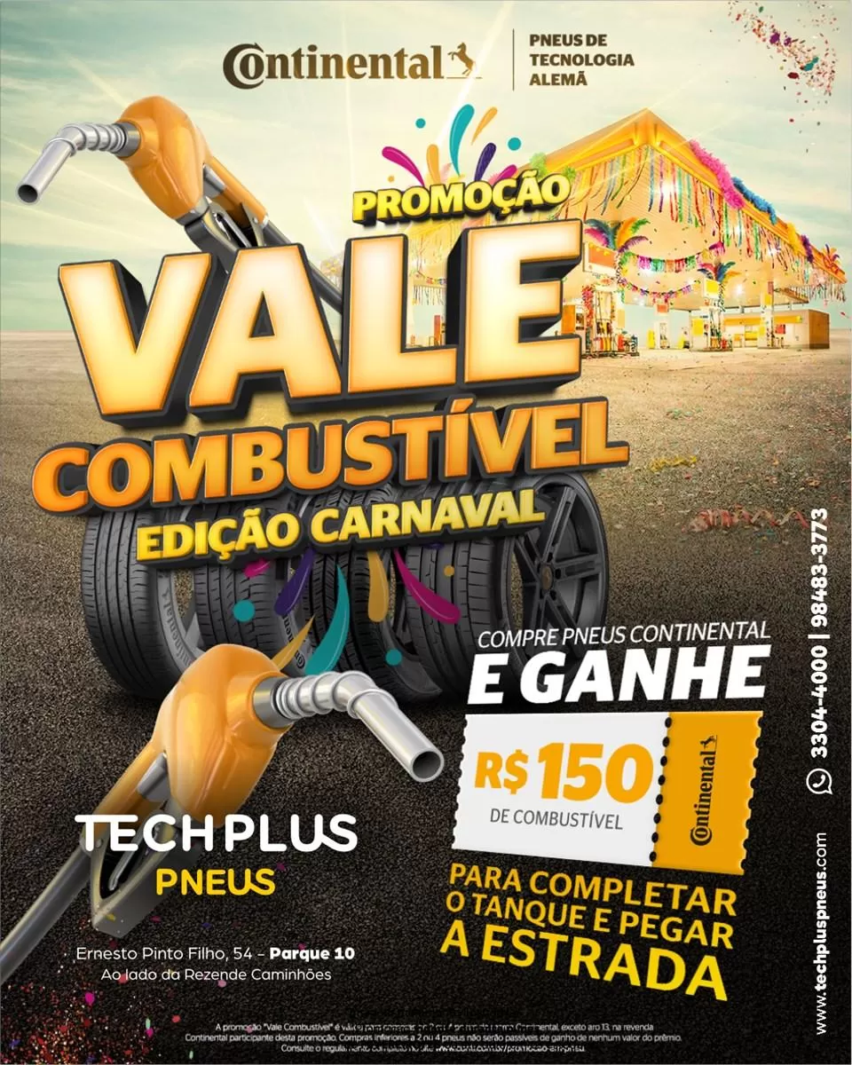 Banner Fevereiro 2026 TechPlus Pneus